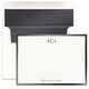 Metallic Border Monogram with Name Flat Note Cards - Raised Ink Image 4 of 5